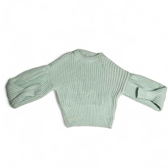 Zara Sweaters - Zara mint  Green Women's Crew Neck Sweater with puffy bubble sleeves